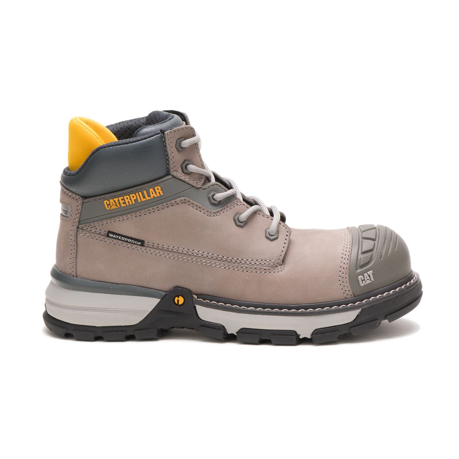 Women's Caterpillar Excavator Superlite Waterproof Nano Toe Work Boots Khaki Ireland GMPC74235